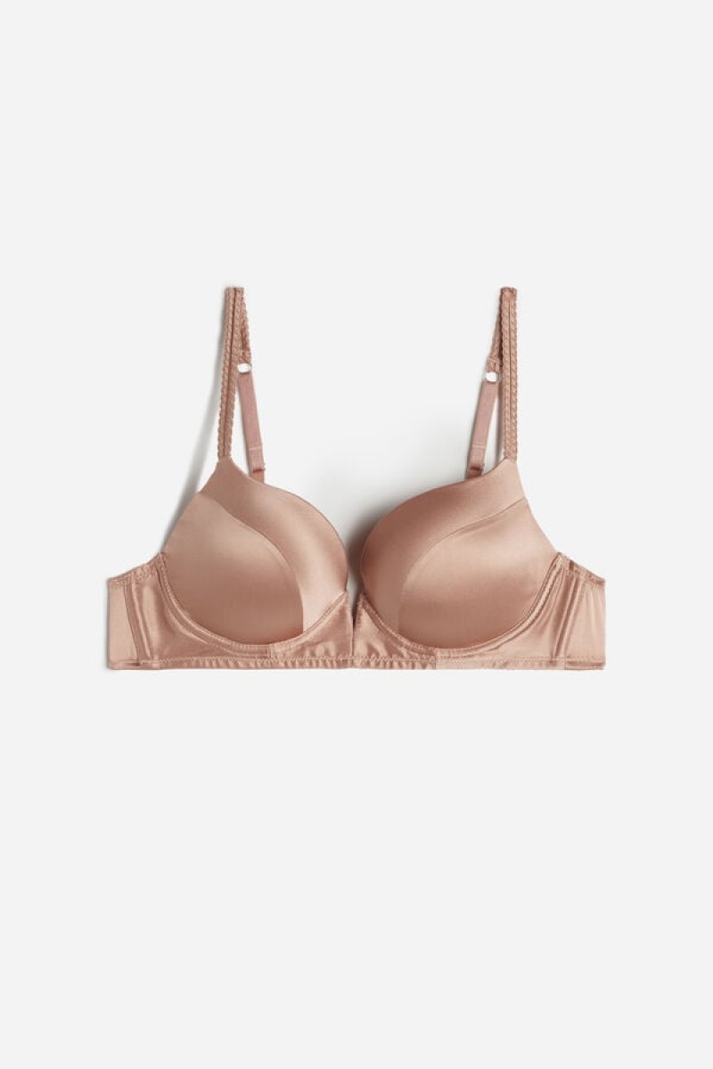 Intimissimi Mia Silk Super Push-up Bra Bež | SN-ITMSM56731