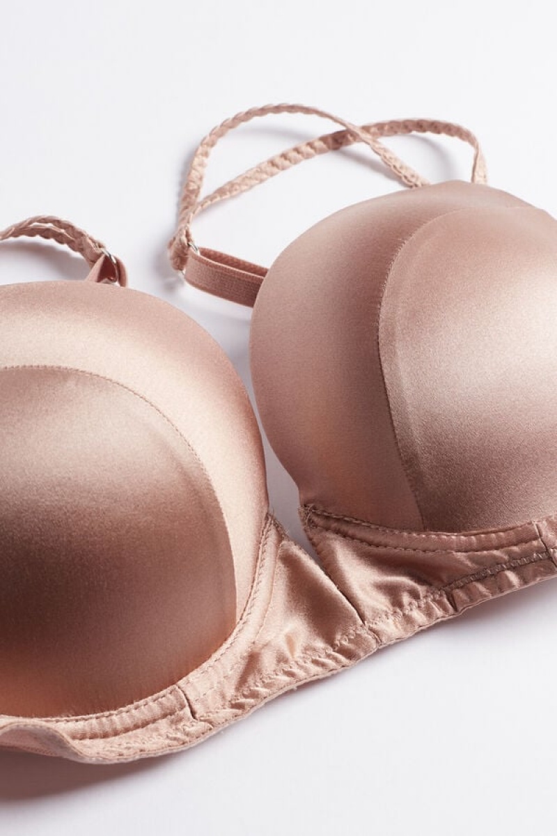 Intimissimi Mia Silk Super Push-up Bra Bež | SN-ITMSM56731