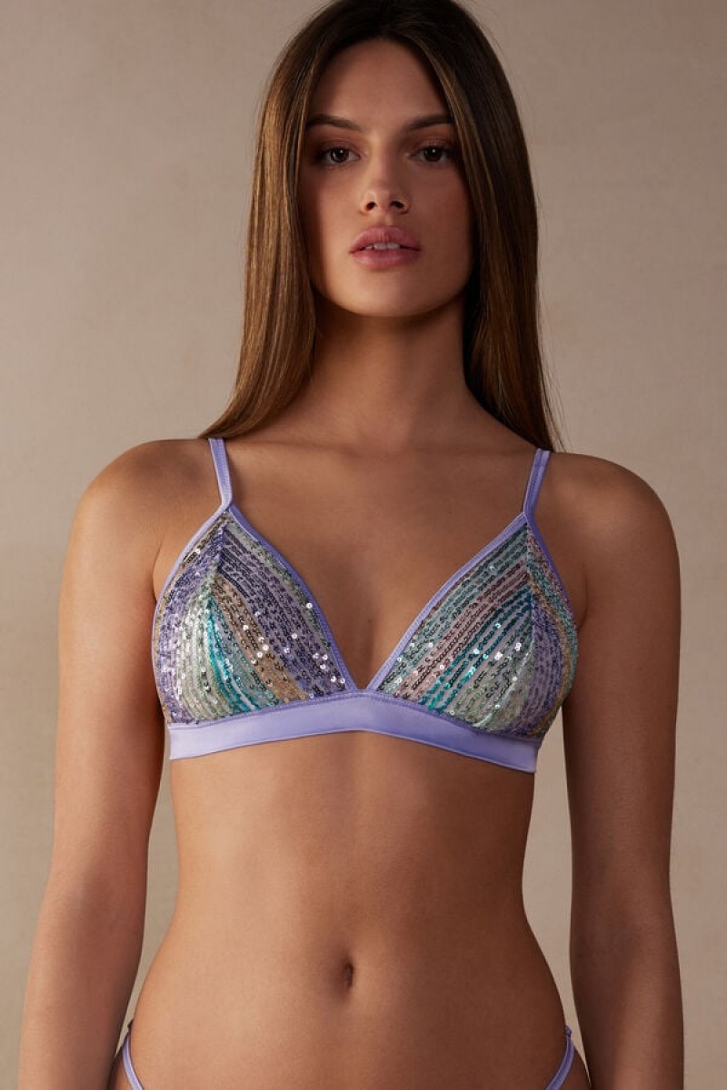 Intimissimi Miami Nights Triangle Bra Plave | SN-ITMSM57027