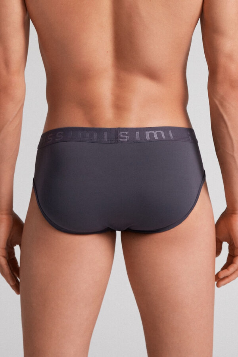 Intimissimi Microfiber Briefs With Logo Detail Sive | SN-ITMSM58544