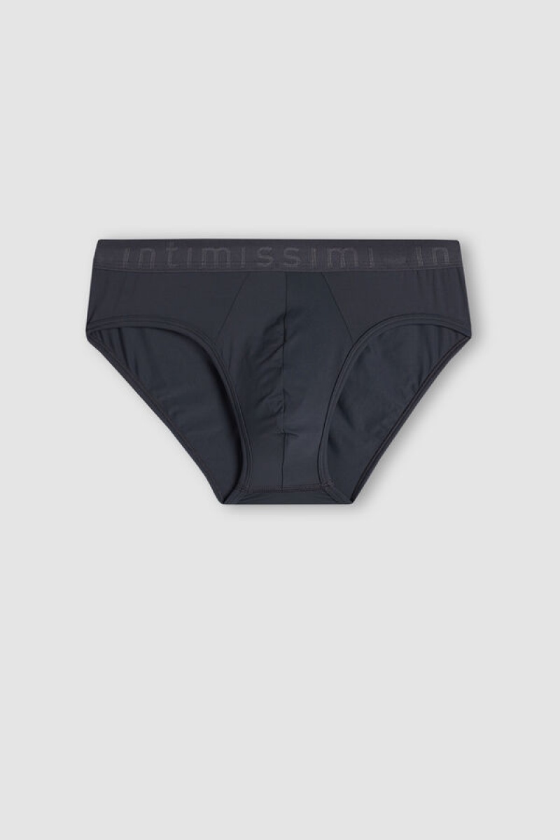 Intimissimi Microfiber Briefs With Logo Detail Sive | SN-ITMSM58544