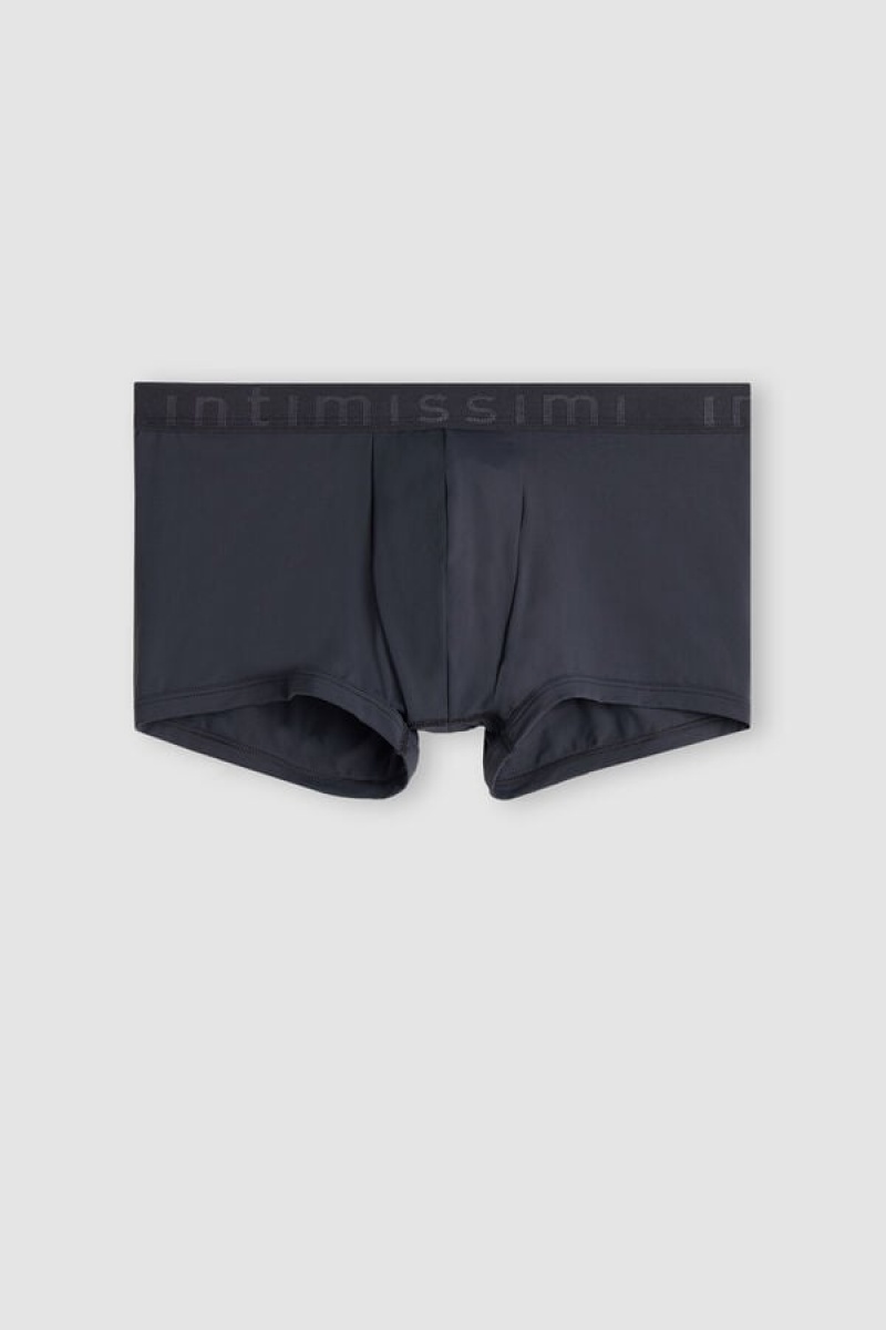 Intimissimi Microfiber Logo Boxer Shorts Sive | SN-ITMSM58490