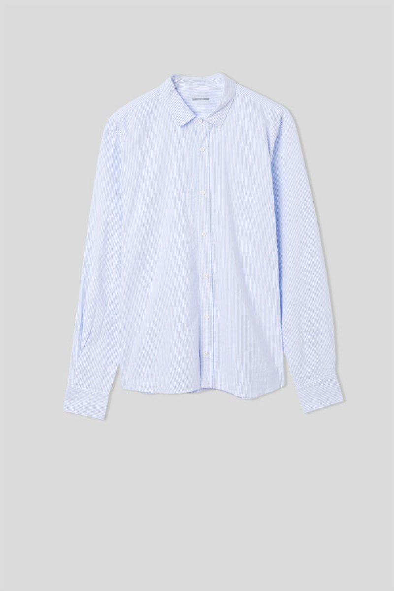 Intimissimi Micro-stripe Cloth Shirt Plave | SN-ITMSM58650