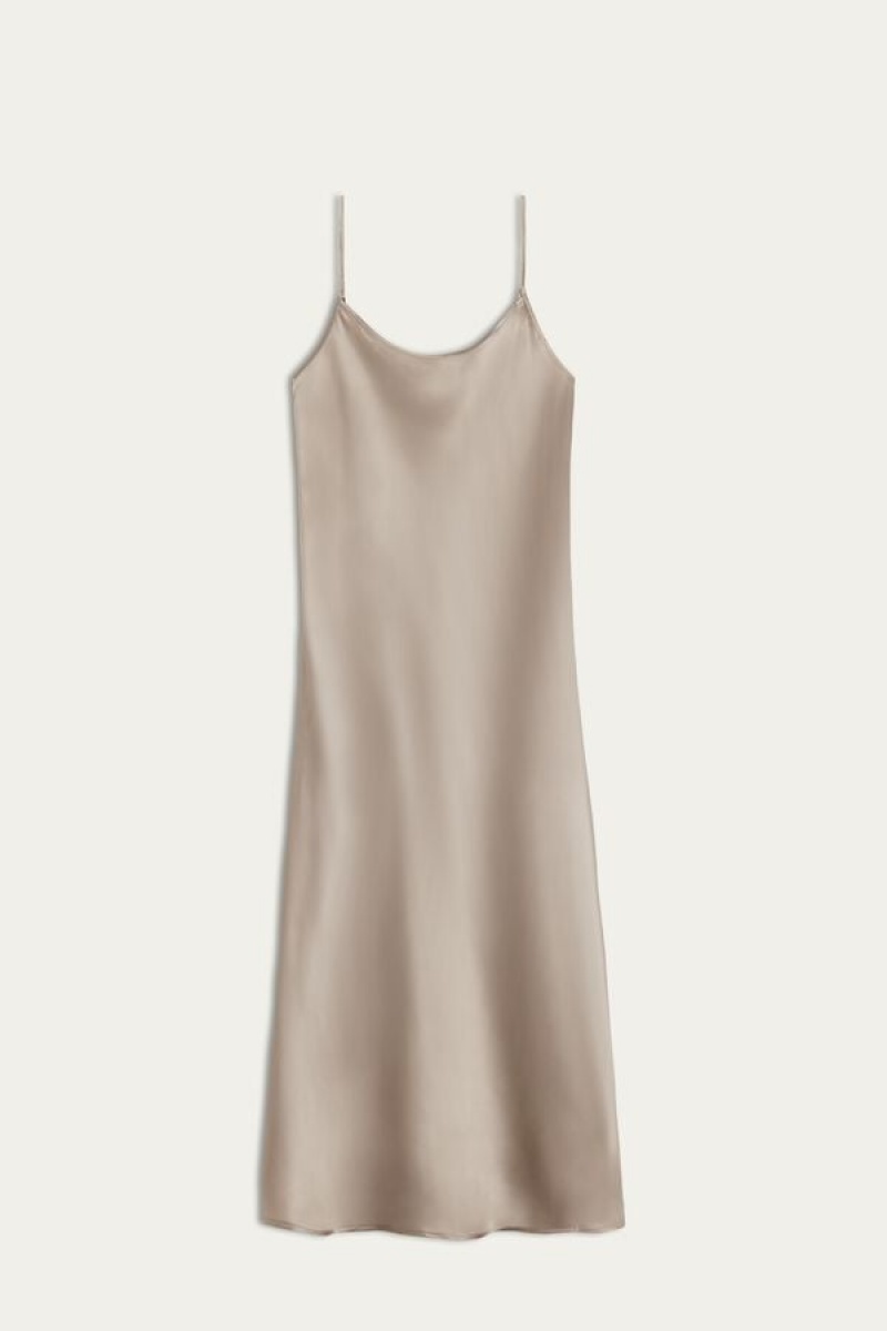 Intimissimi Midi-length Slip In Silk Bež | SN-ITMSM57814