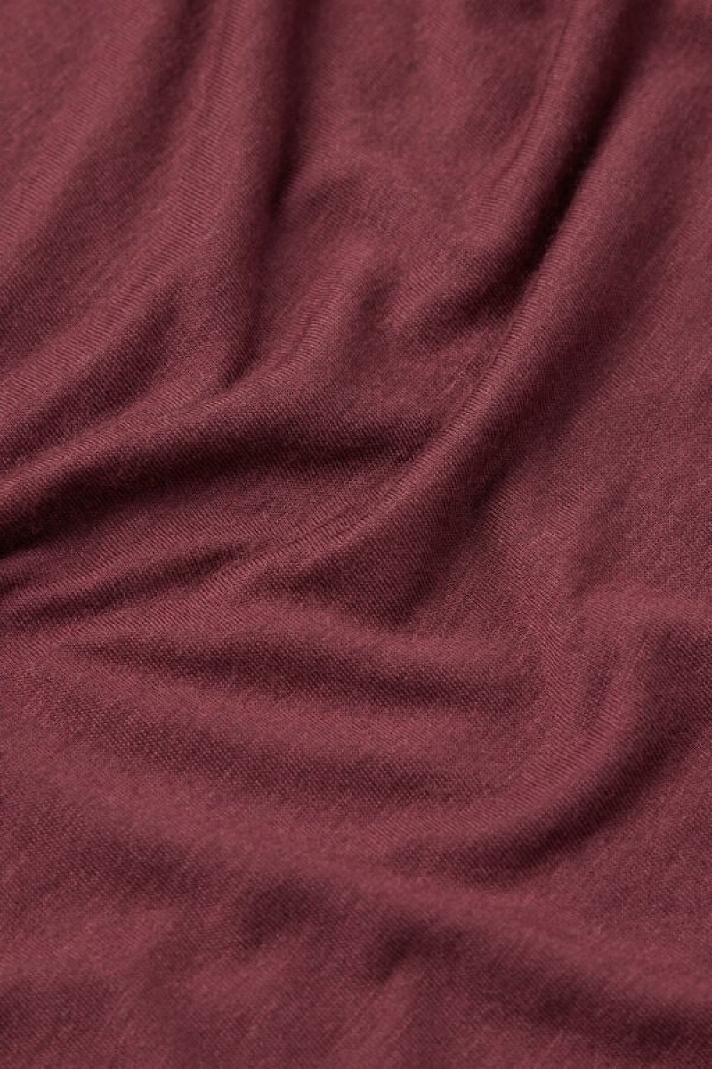 Intimissimi Modal Cashmere Ultralight High-neck Top Bordo | SN-ITMSM58130