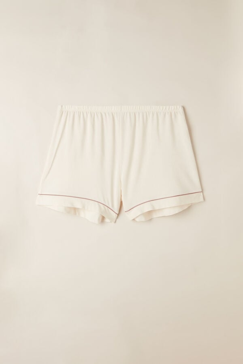 Intimissimi Modal Shorts With Contrast Trim Bež | SN-ITMSM58354