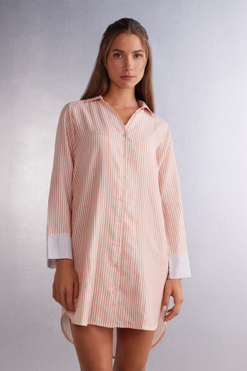 Intimissimi Neverending Summer Button Up Nightshirt Narančaste | SN-ITMSM58408