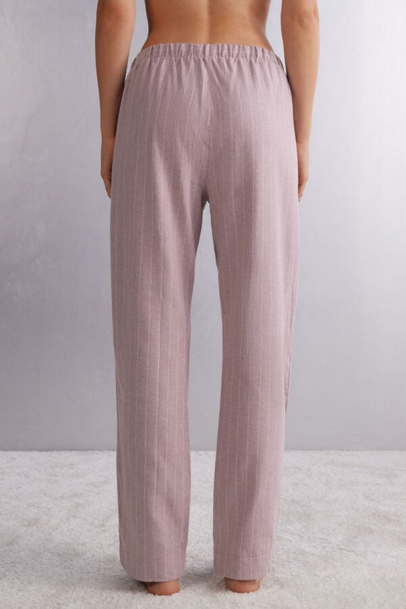 Intimissimi Pinstripes Fantasy Full Length Pants In Brushed Cloth | SN-ITMSM58290