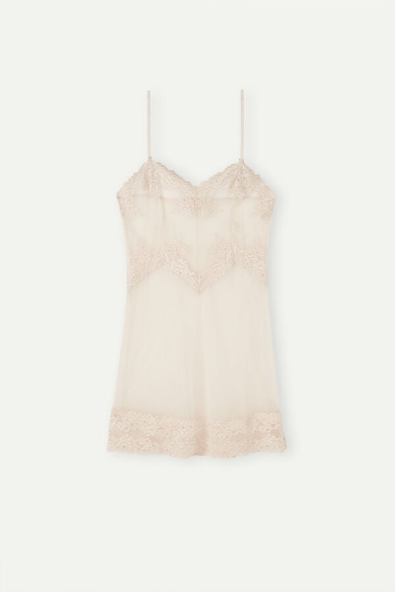 Intimissimi Pretty Flowers Babydoll Bež | SN-ITMSM57819