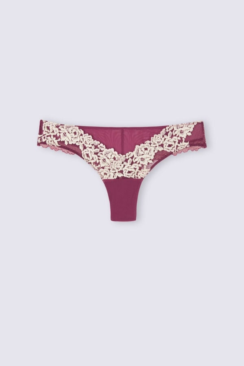 Intimissimi Pretty Flowers Brazilian Ljubičaste | SN-ITMSM57495