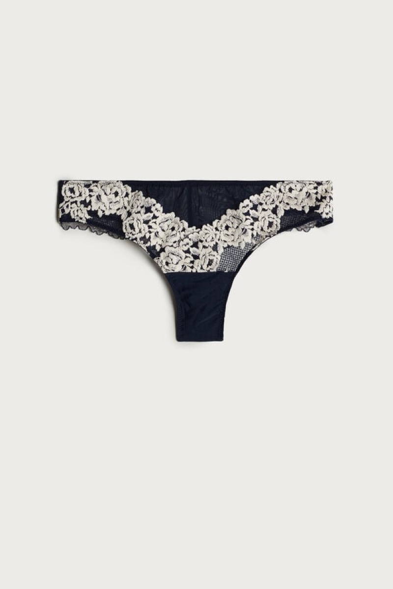 Intimissimi Pretty Flowers Brazilian Plave | SN-ITMSM57420