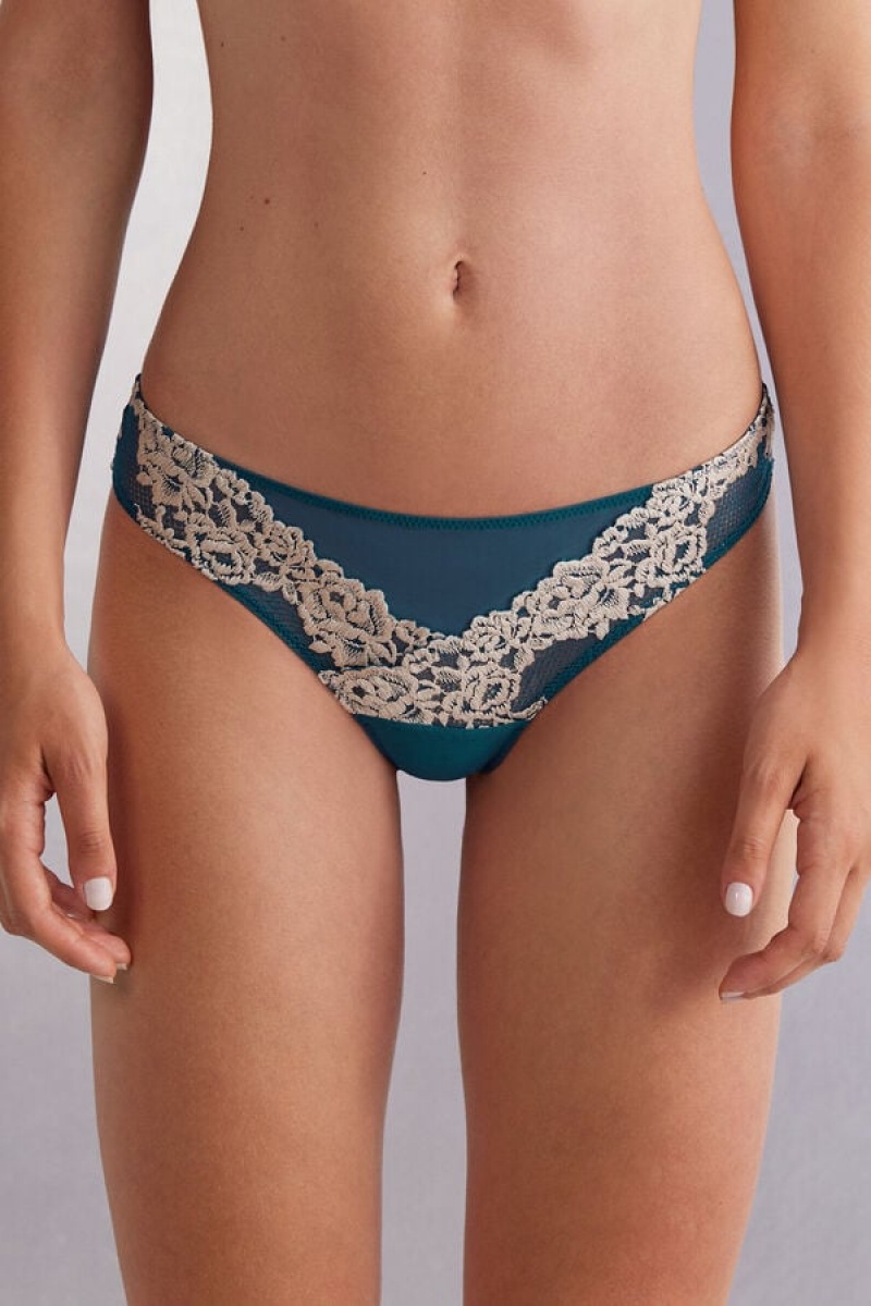 Intimissimi Pretty Flowers Brazilian Plave | SN-ITMSM57493