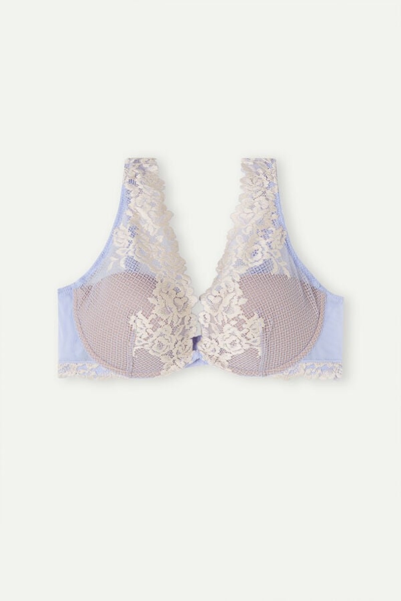 Intimissimi Pretty Flowers Elena Balconette Bra Ljubičaste | SN-ITMSM56514