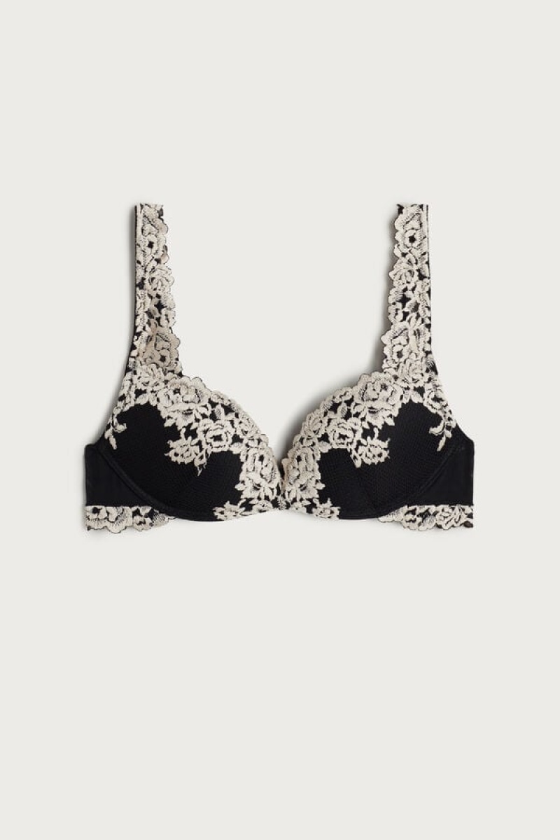 Intimissimi Pretty Flowers Gioia Super Push-up Bra Visebojne | SN-ITMSM56734