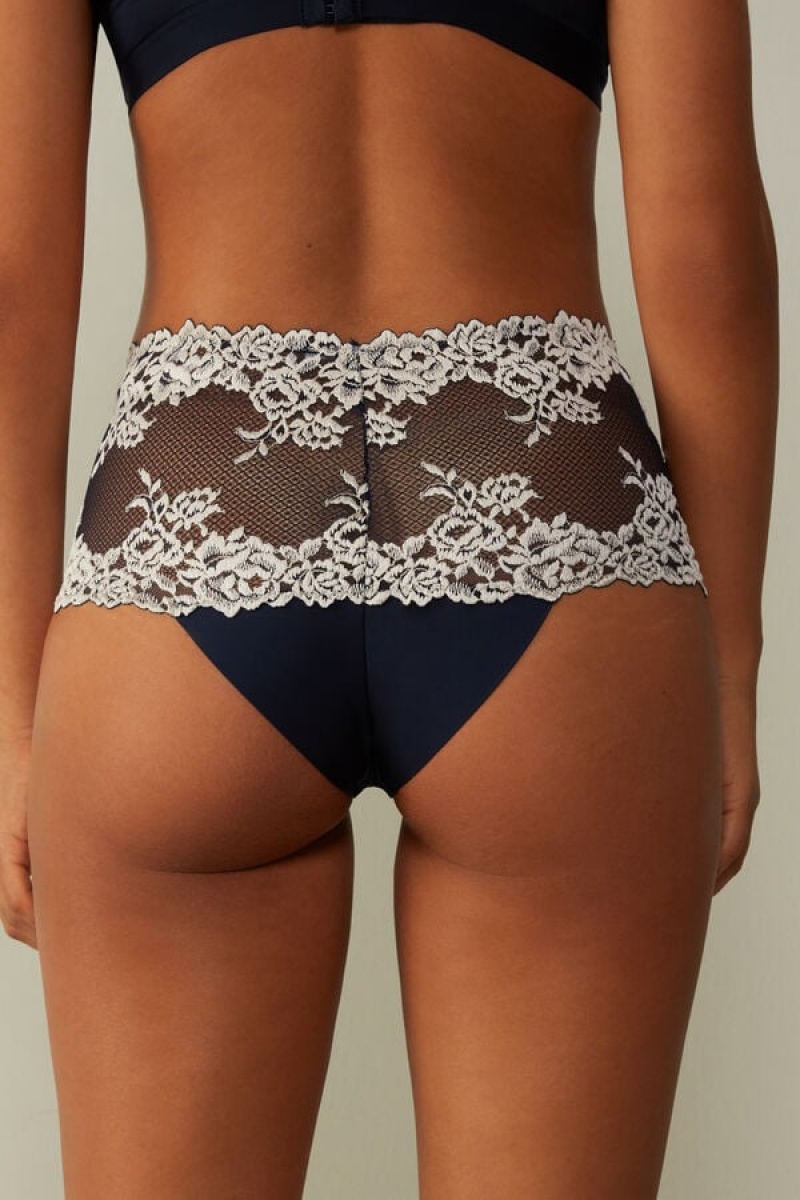 Intimissimi Pretty Flowers Hipster Brazilian Plave | SN-ITMSM57660