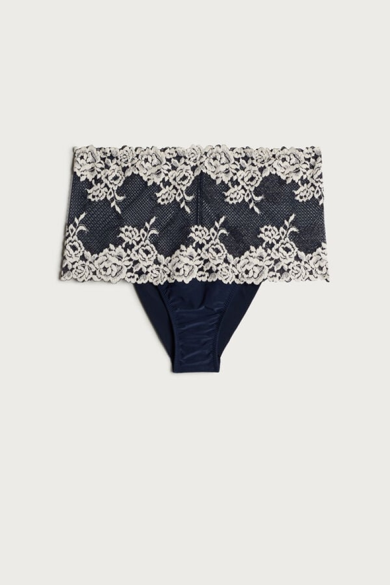 Intimissimi Pretty Flowers Hipster Brazilian Plave | SN-ITMSM57660