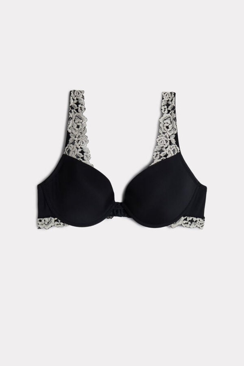 Intimissimi Pretty Flowers Microfiber Bellissima Push-up Bra Visebojne | SN-ITMSM56723