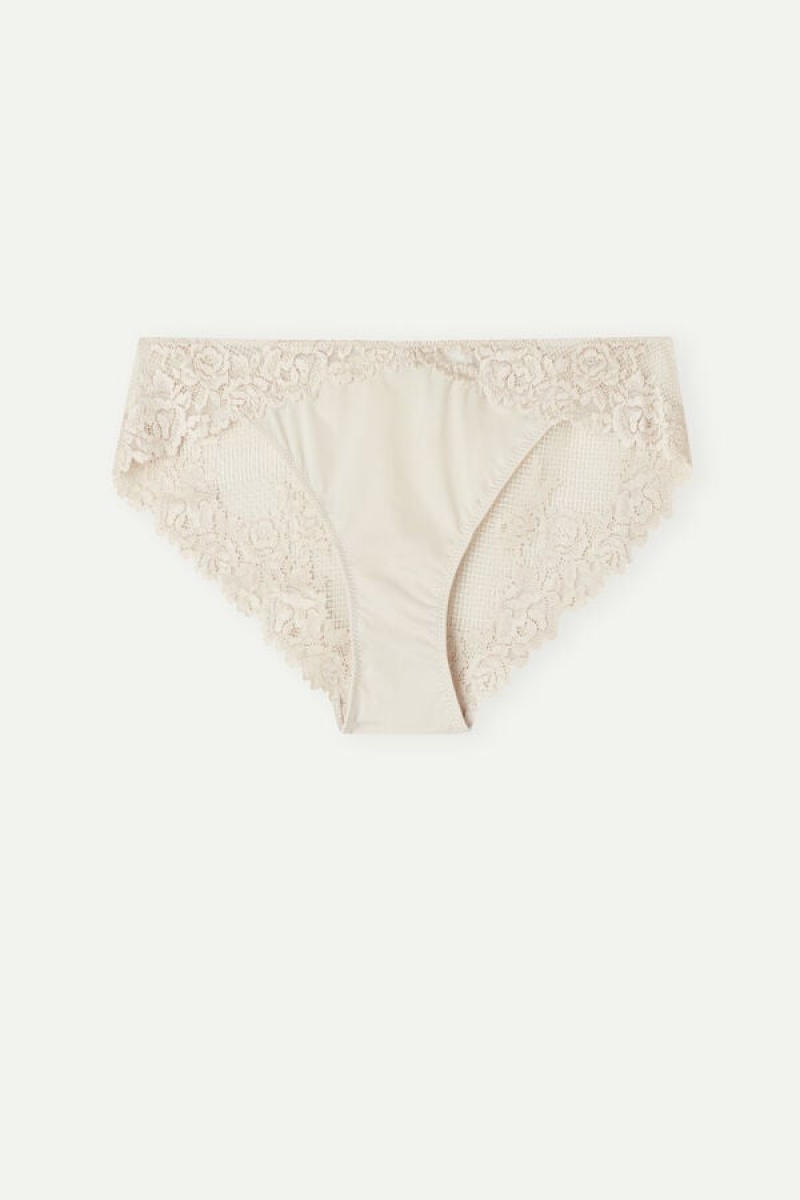 Intimissimi Pretty Flowers Panties Bež | SN-ITMSM57579