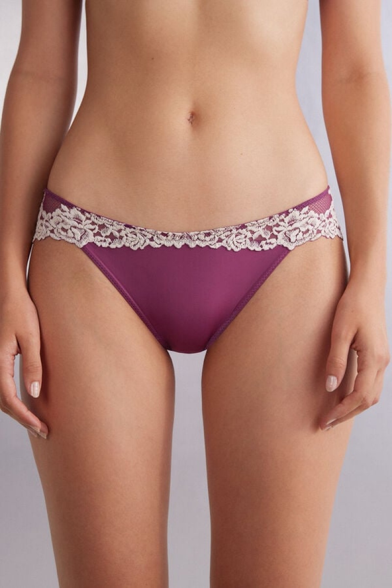 Intimissimi Pretty Flowers Panties Ljubičaste | SN-ITMSM57622