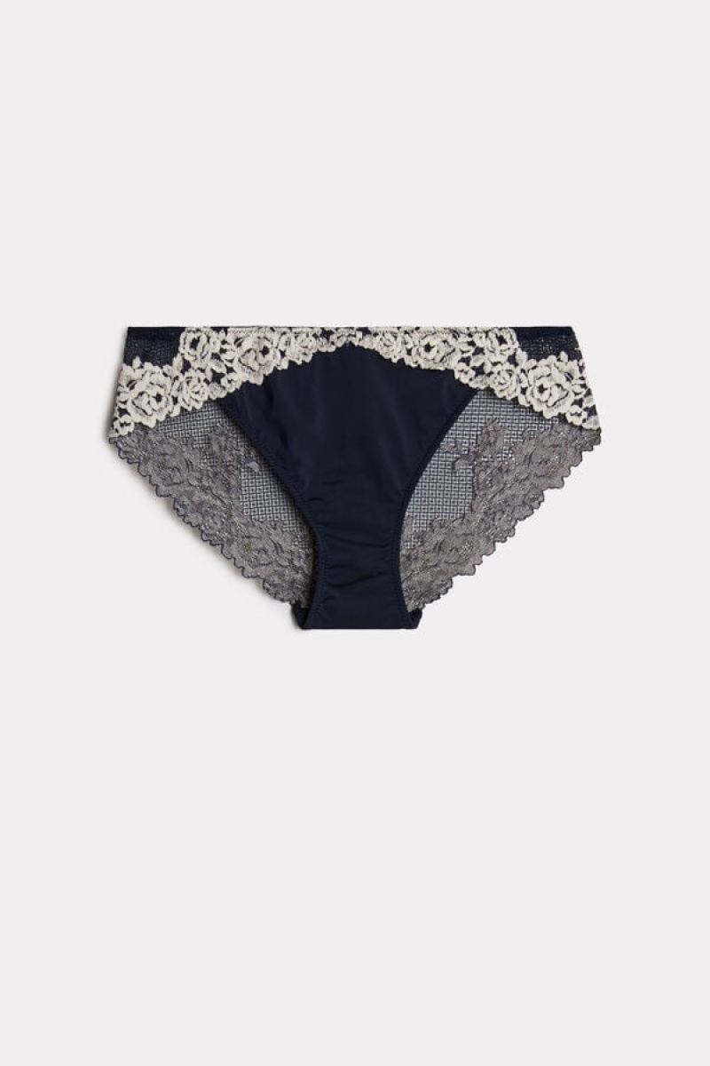 Intimissimi Pretty Flowers Panties Plave | SN-ITMSM57534