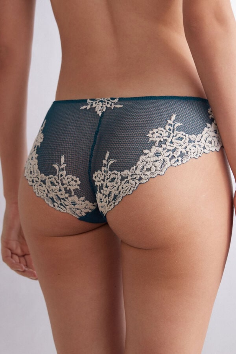 Intimissimi Pretty Flowers Panties Plave | SN-ITMSM57619