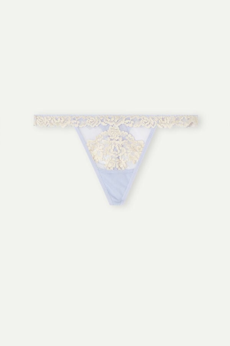 Intimissimi Pretty Flowers String Thong Ljubičaste | SN-ITMSM57731