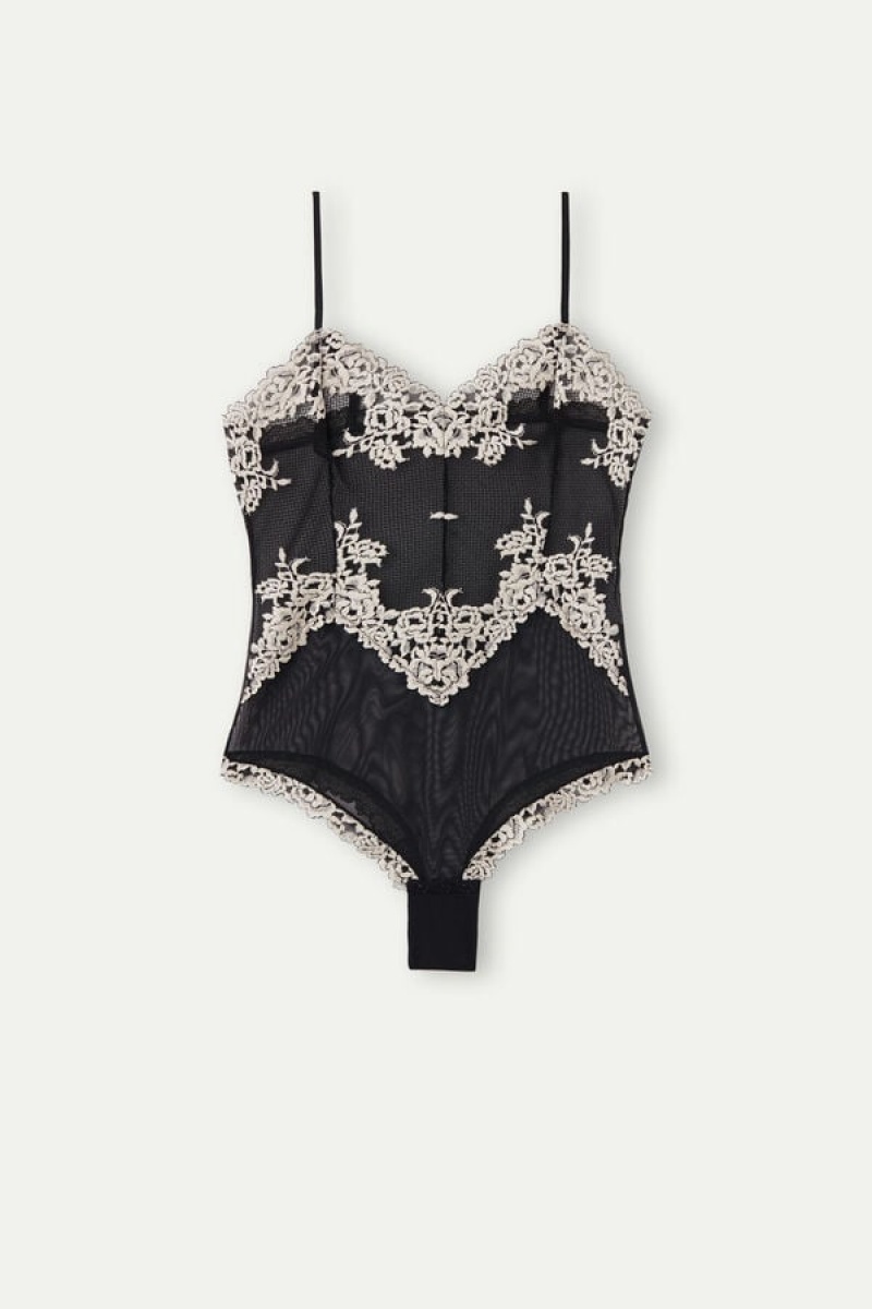 Intimissimi Pretty Flowers Tulle And Lace Bodysuit Visebojne | SN-ITMSM57869