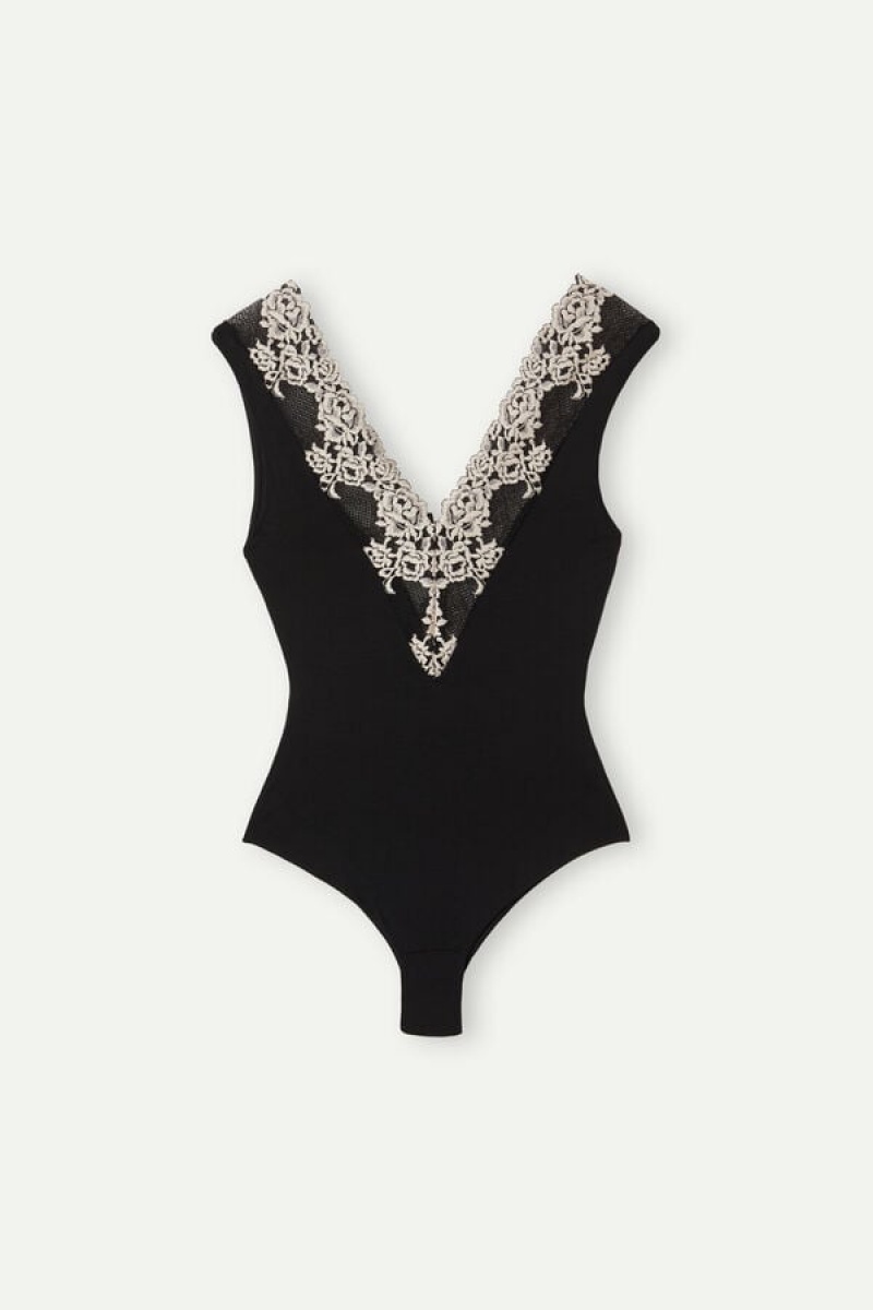 Intimissimi Pretty Flowers V-neck Bodysuit Visebojne | SN-ITMSM58160