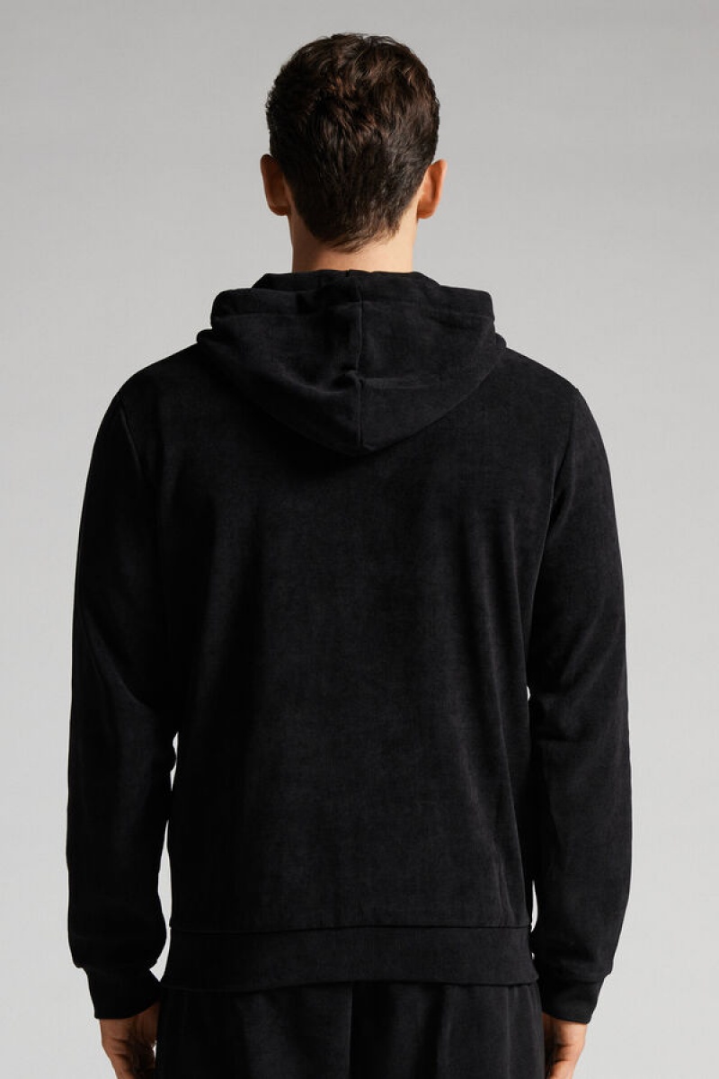 Intimissimi Rebrasti Chenille Hoodie Sweatshirt | SN-ITMSM58657