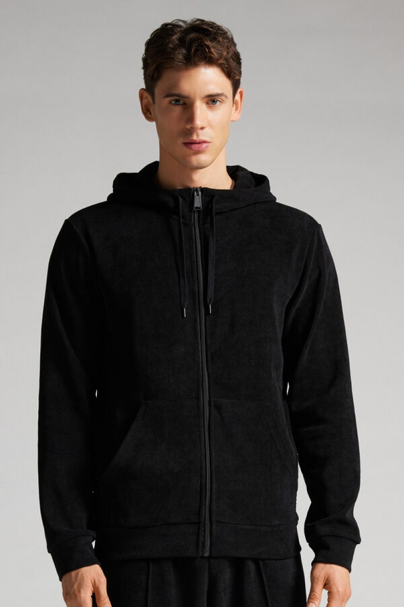 Intimissimi Rebrasti Chenille Hoodie Sweatshirt | SN-ITMSM58657