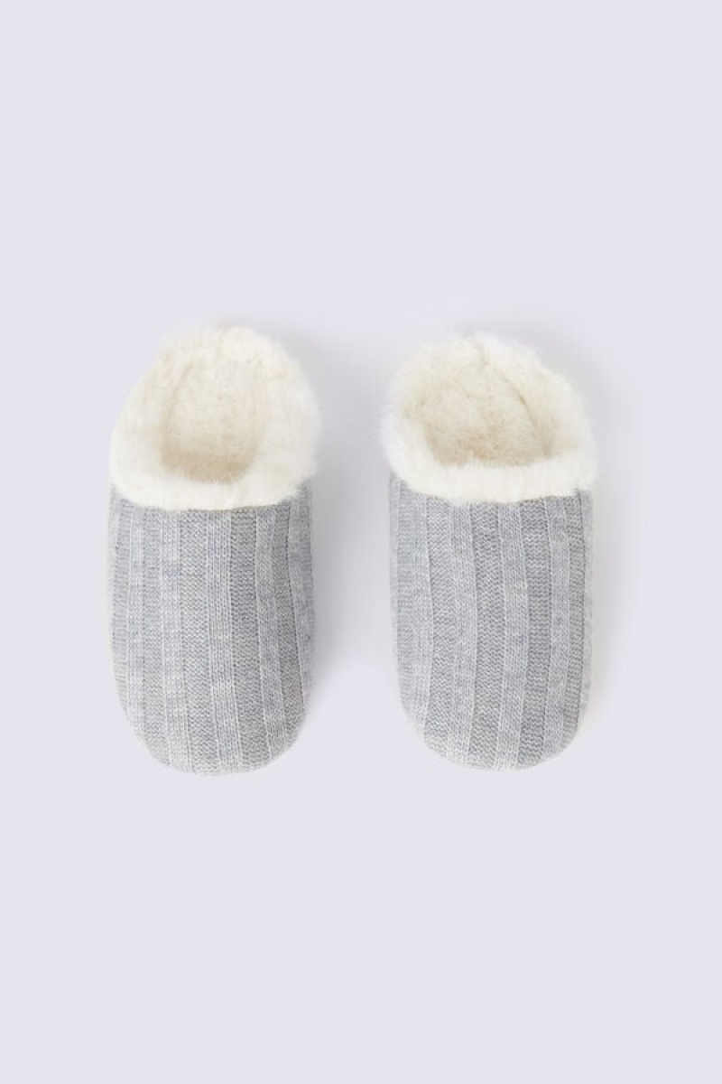 Intimissimi Rebrasti Tricot Slippers Plave | SN-ITMSM58452