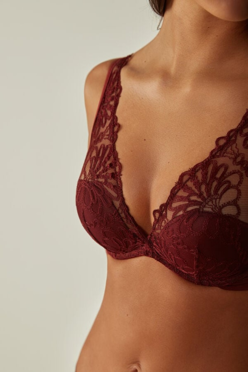 Intimissimi Romantic Life Giorgia Balconette Bra Crvene | SN-ITMSM56843