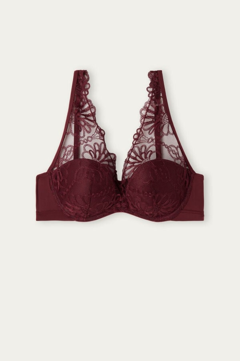 Intimissimi Romantic Life Giorgia Balconette Bra Crvene | SN-ITMSM56843