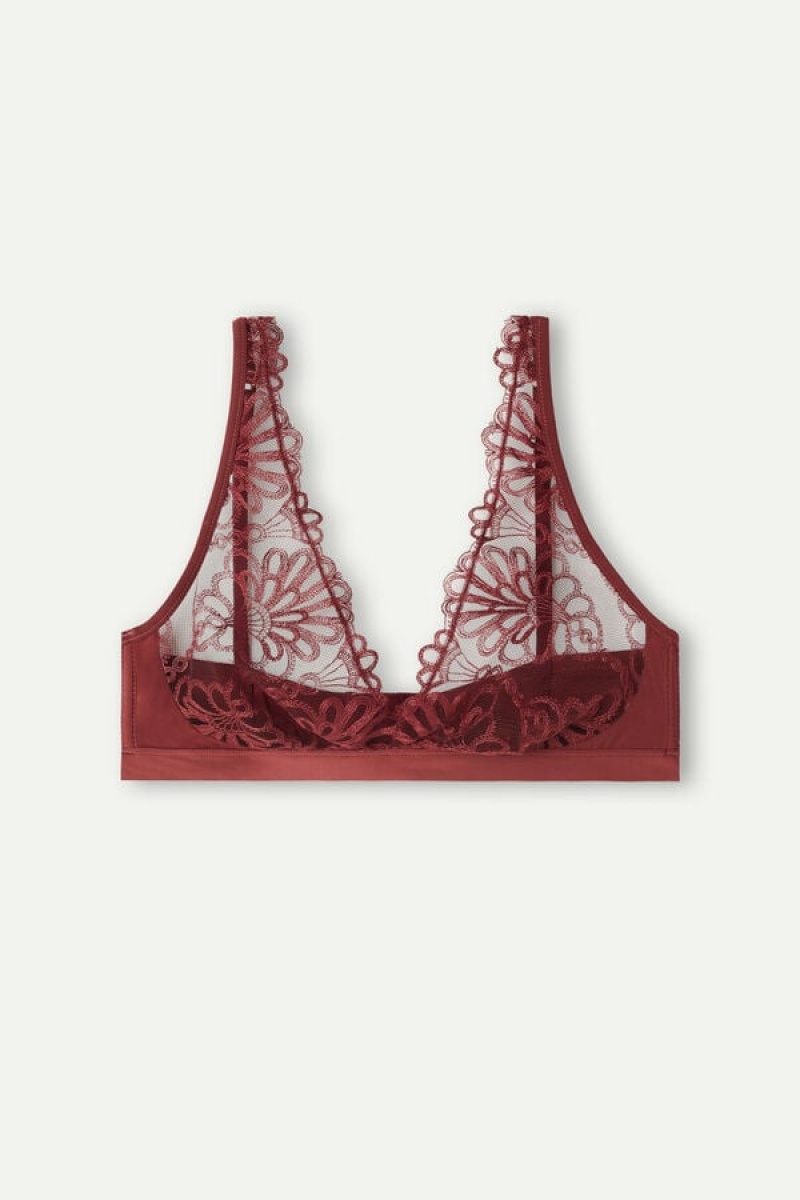 Intimissimi Romantic Life Lara Triangle Bra Crvene | SN-ITMSM56651