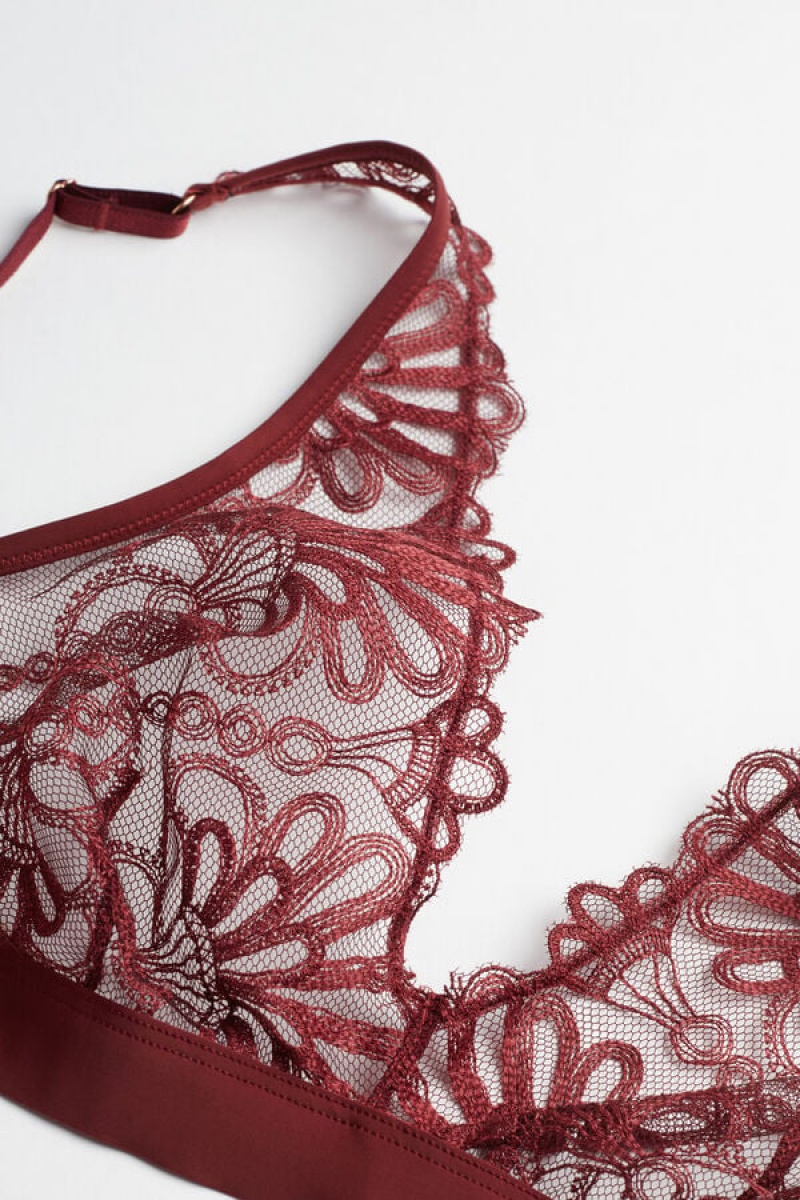 Intimissimi Romantic Life Lara Triangle Bra Crvene | SN-ITMSM56651