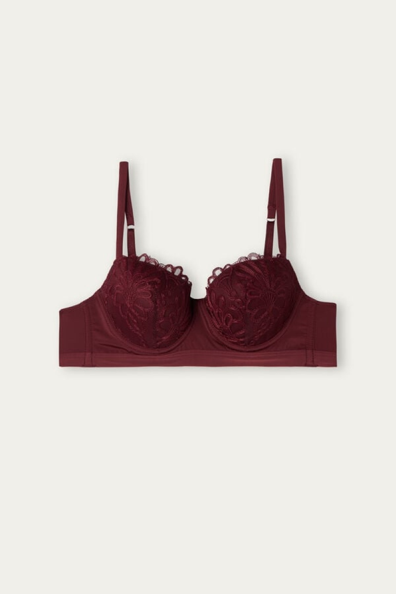 Intimissimi Romantic Life Sofia Balconette Bra Crvene | SN-ITMSM56457