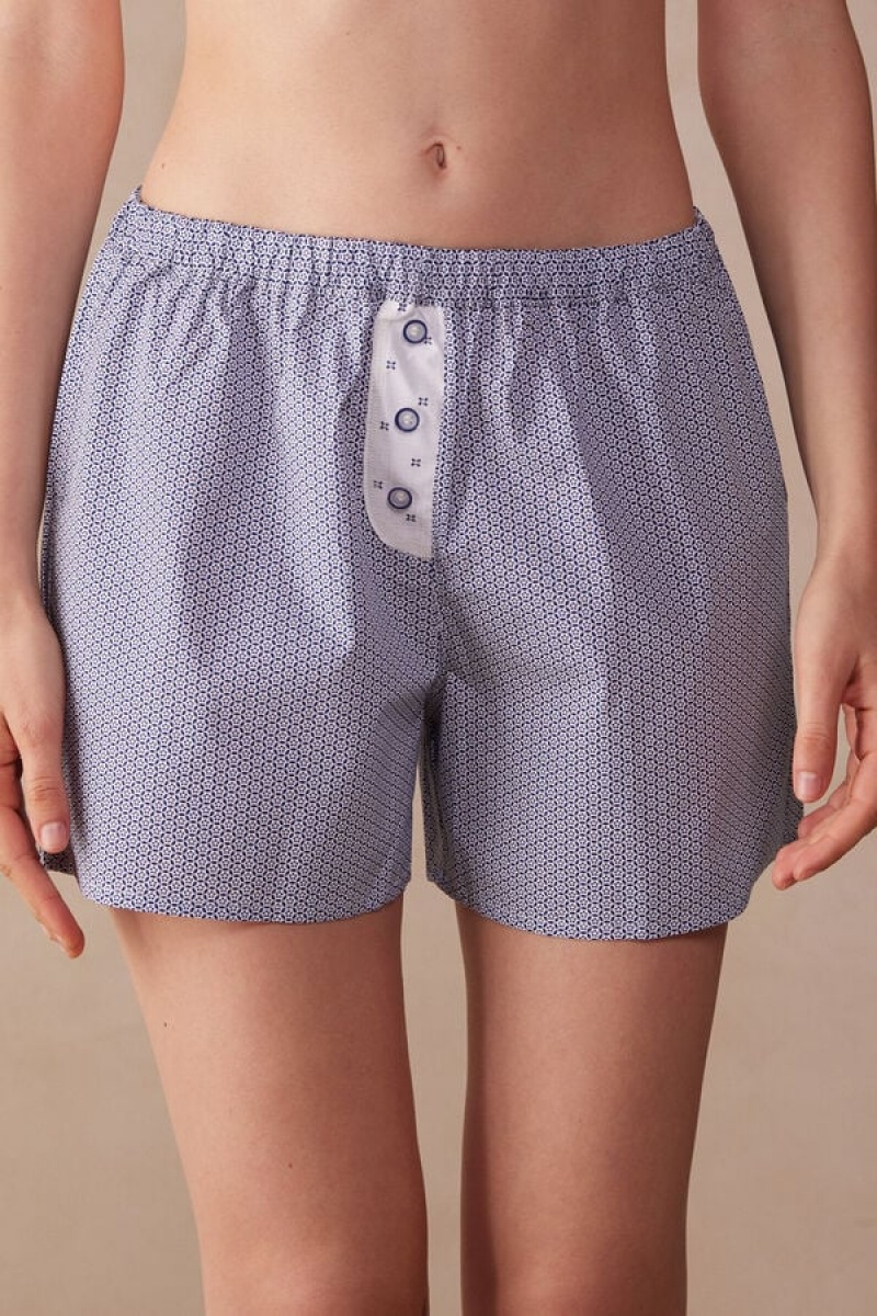 Intimissimi Santorini View Cotton Cloth Shorts Visebojne | SN-ITMSM58367