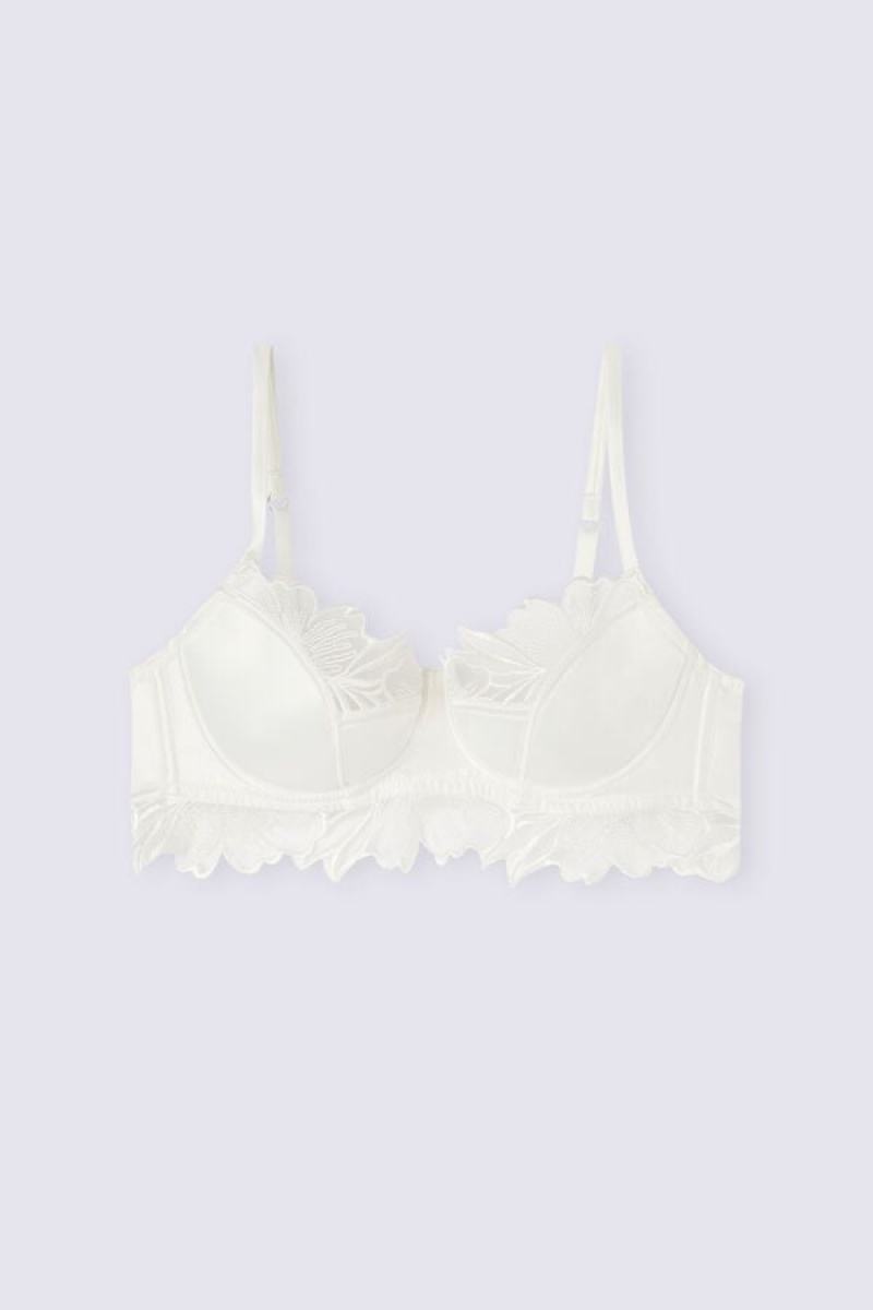 Intimissimi Satin Darlings Demi-cup Balconette Bra Bijele | SN-ITMSM56567