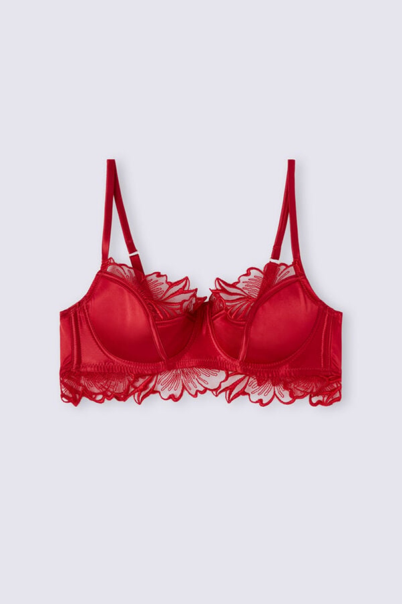 Intimissimi Satin Darlings Demi-cup Balconette Bra Crvene | SN-ITMSM56593