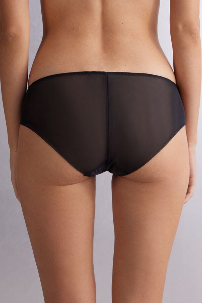 Intimissimi Satin Darlings Panties Crne | SN-ITMSM57628