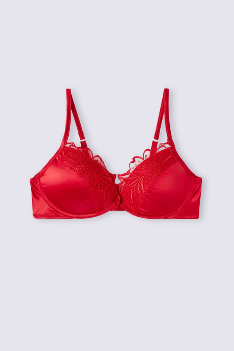 Intimissimi Satin Darlings Silvia Push-up Bra Crvene | SN-ITMSM56803