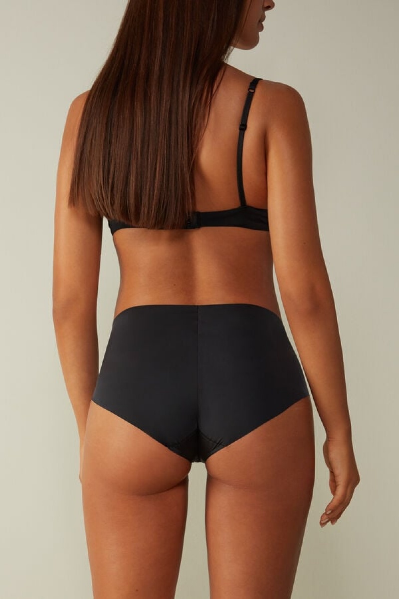 Intimissimi Seamless Microfiber Hipster Crne | SN-ITMSM57657