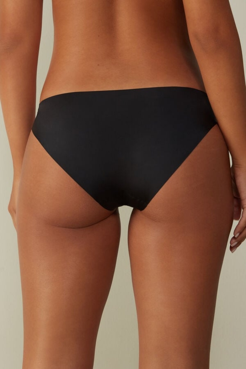 Intimissimi Seamless Microfiber Panties Crne | SN-ITMSM57528