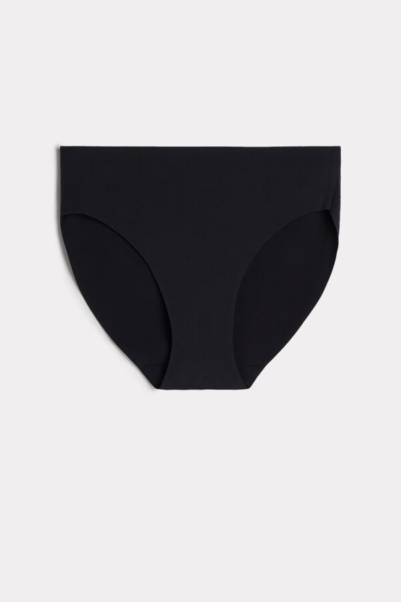 Intimissimi Seamless Microfiber Panties Crne | SN-ITMSM57528