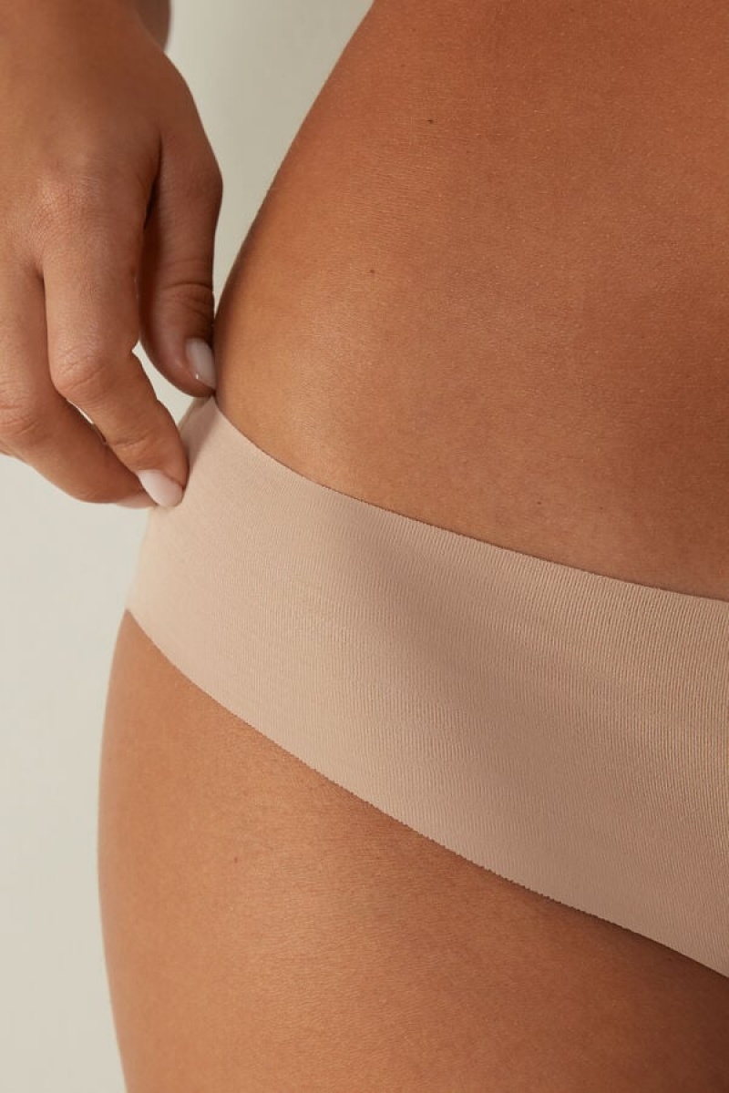 Intimissimi Seamless Supima® Cotton Panties Bež | SN-ITMSM57648