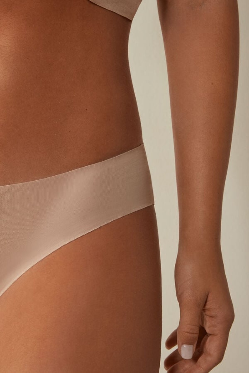 Intimissimi Seamless Supima® Cotton Panties Bež | SN-ITMSM57648