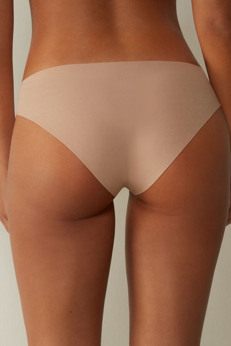 Intimissimi Seamless Supima® Cotton Panties Bež | SN-ITMSM57648