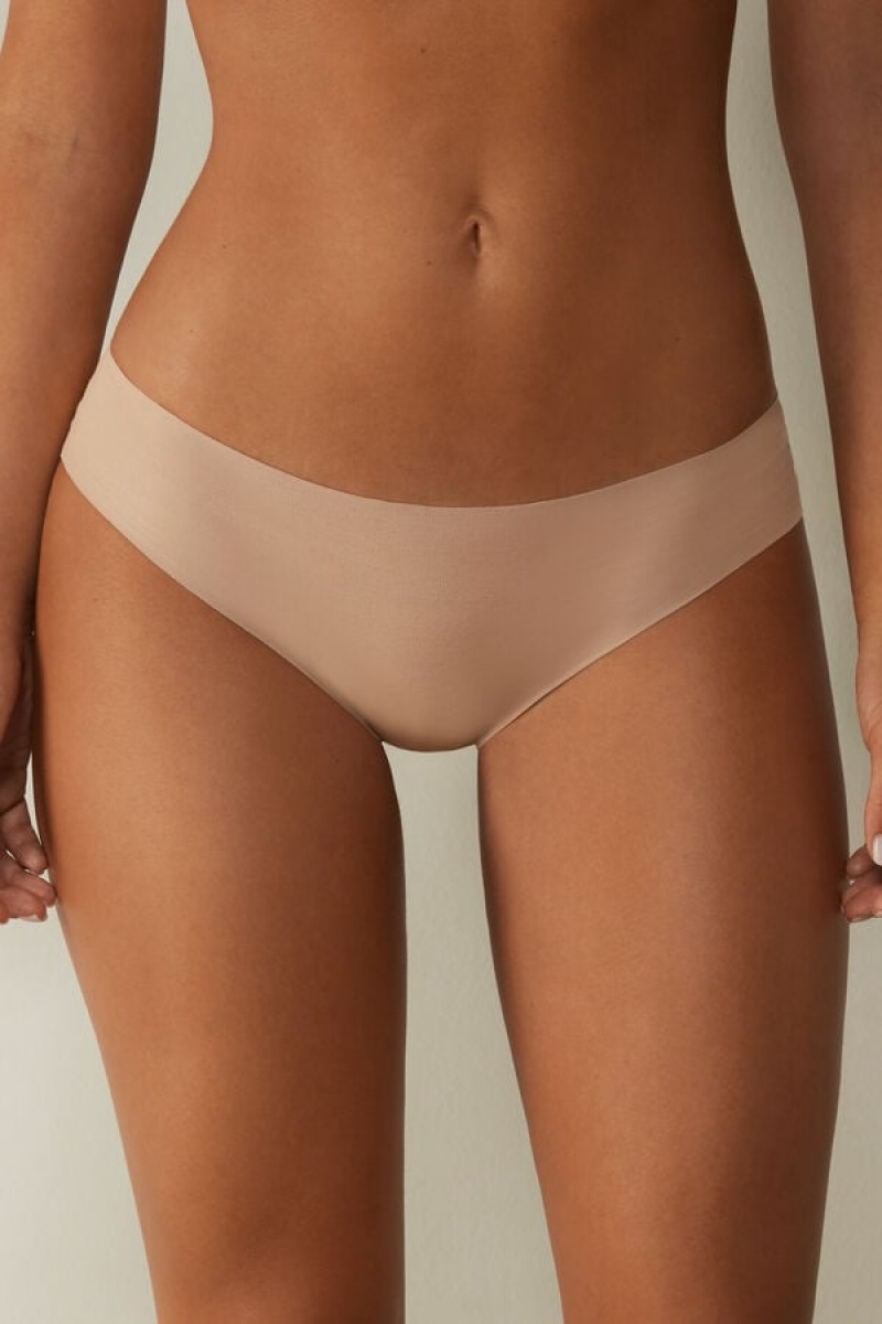 Intimissimi Seamless Supima® Cotton Panties Bež | SN-ITMSM57648