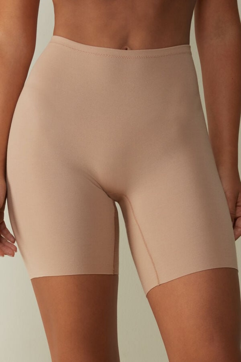 Intimissimi Seamless Supima® Cotton Shorts Bež | SN-ITMSM57655