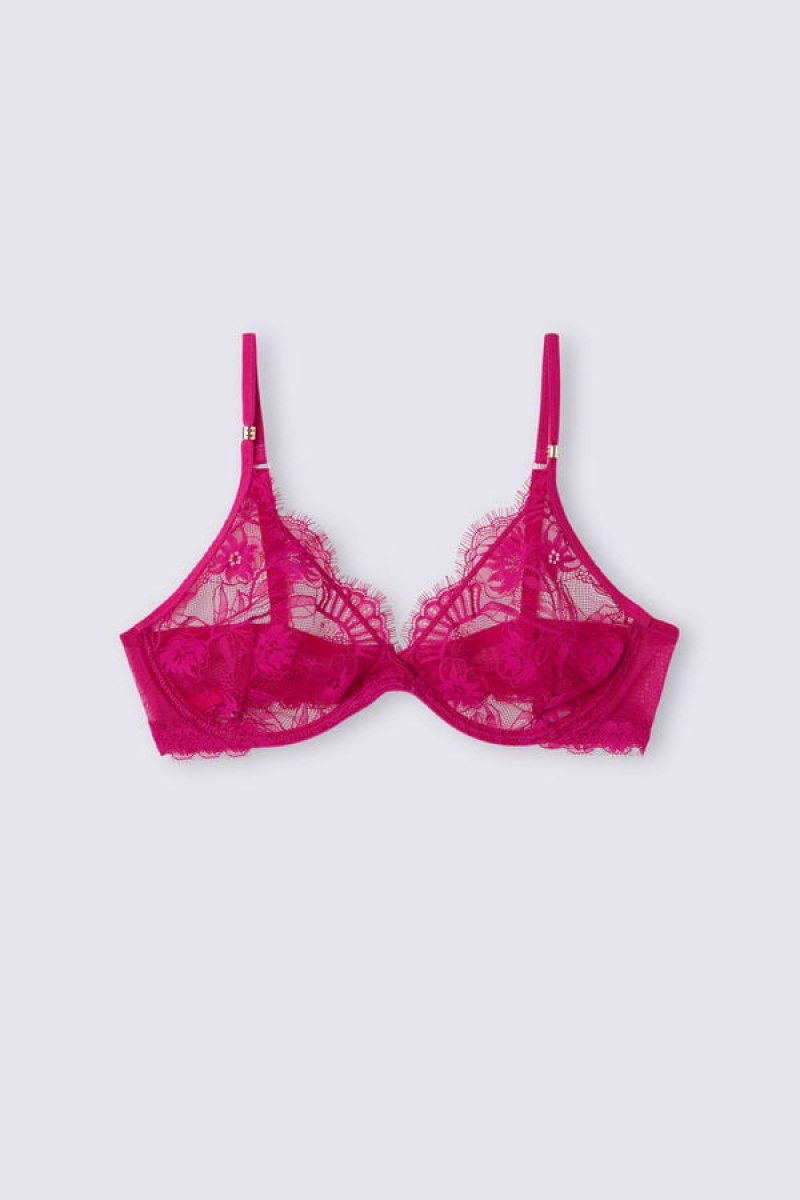 Intimissimi Sensual Flowers Balconette Bra Roze | SN-ITMSM56561